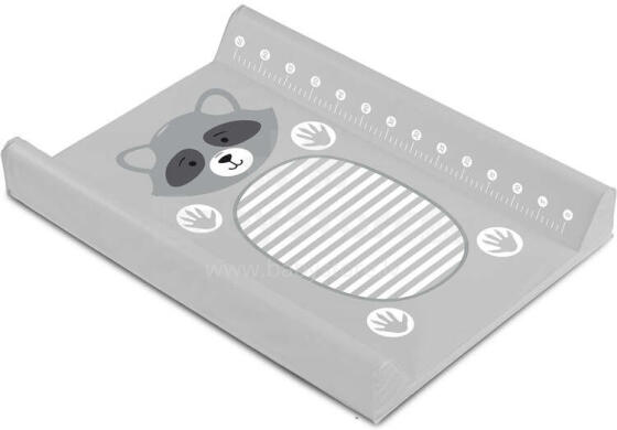 Soft Changing Pad - ANIMALS GRAY raccoons