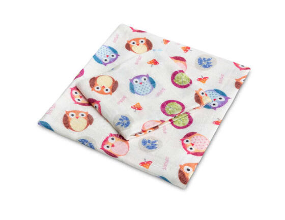 BAMBOO DIAPERS SET 30x35 75x75 OWLS