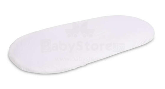 Jersey bedsheet for cradle white 90x40