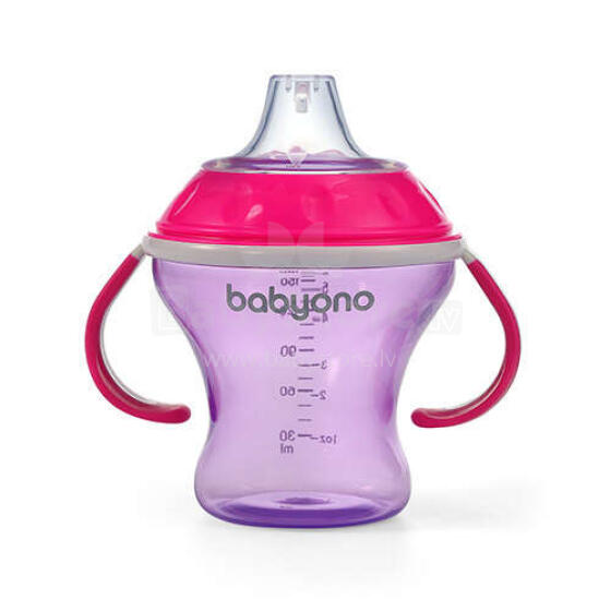 1456/02 Non-spill cup with soft spout 180ml natural nursing pink