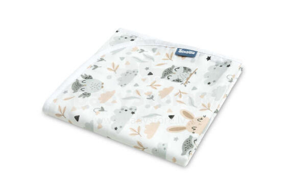 MUSLIN BLANKET GLADE / WHITE 80x100cm