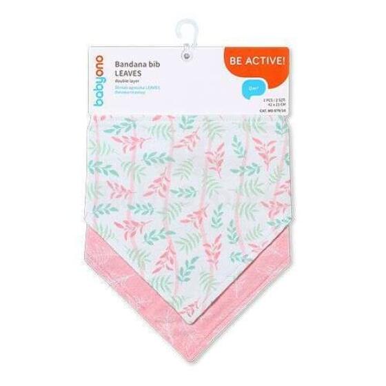 879/10 Bandana bib LEAVES
