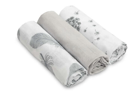 Muslin diaper 3-pack – Gray