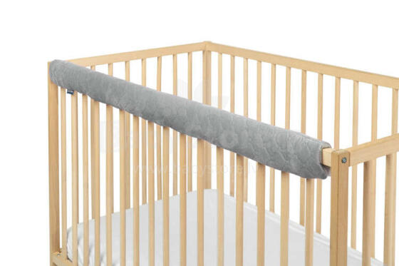 BED BUMPER FOR THE UPPER EDGE OF THE BED VELVET GREY