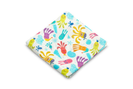 BAMBOO DIAPER - OCTOPUS 75x75