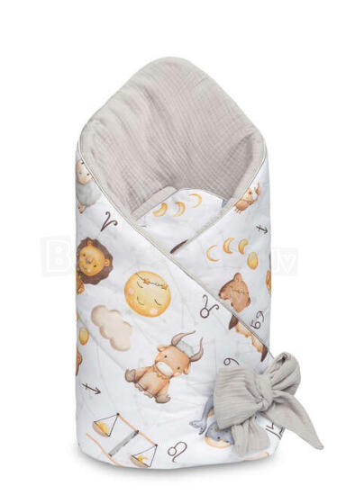 BABY NEST CONE WRAP GREY ZODIAC 75x75