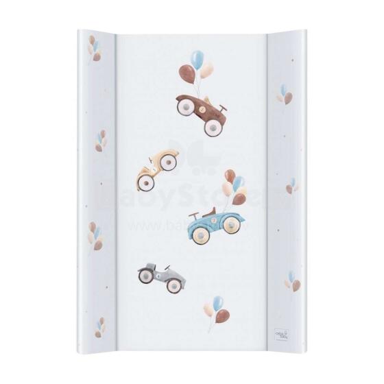 Ceba Baby Strong Art.168280 Retro Cars Матрац для пеленания с твердым основанием + крепление для кроватки (70x50cm)