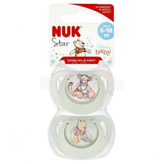 736922 SILICONE PACIFIER STAR 6-18 2PCS BOX