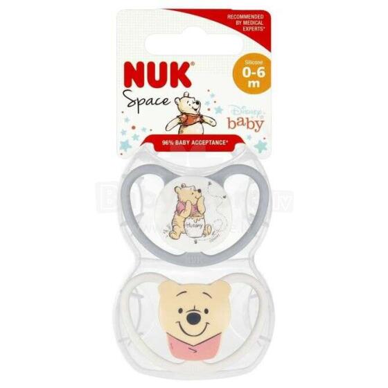 175249 SILICONE PACIFIER SPACE 0-6 2PCS BOX