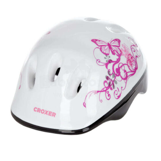 Aizsargķivere bērniem Croxer Silky White/Pink XS (48-51 cm)