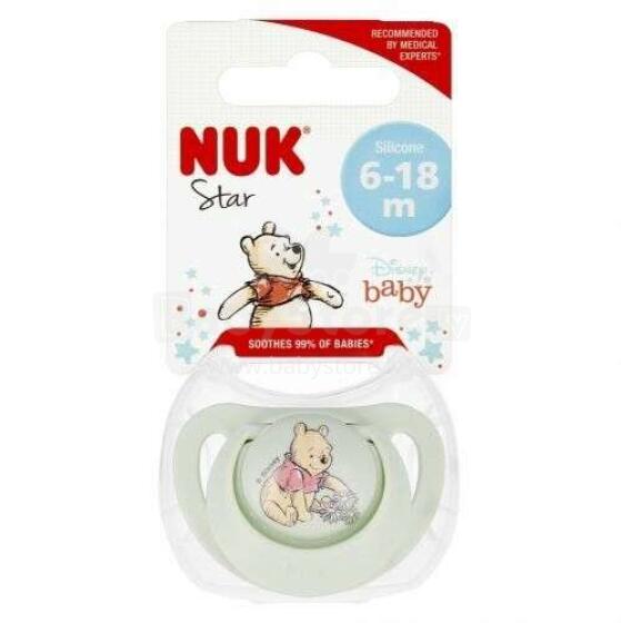0703 SILICONE pacifier STAR WINNIE 6-18 2PCS/BOX 536900, 736939