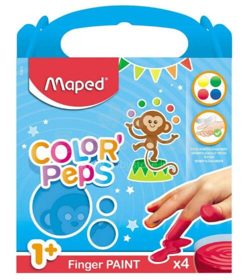 Ikonka Art.KX3564 Colorpops pirkstu krāsas 4 gab.
