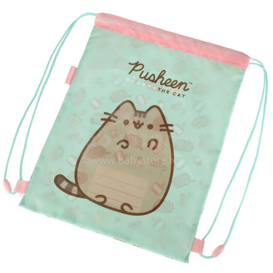 Ikonka Art.KX3766_2 Pusheen Mint children's shoe bag