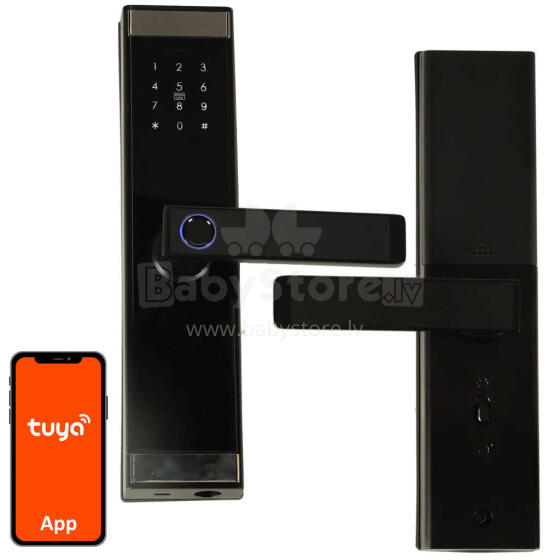 Ikonka Art.KX3853 Code fingerprint door handle card black