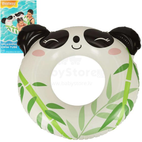 Ikonka Art.KX4007_1 BESTWAY 36351 inflatable panda swimming wheel