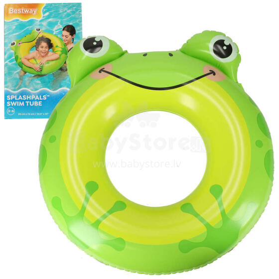 Ikonka Art.KX4007 BESTWAY 36351 Frog inflatable swimming wheel