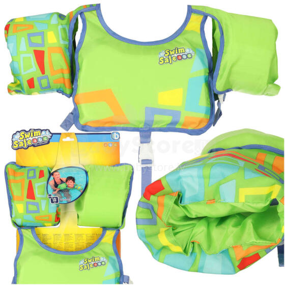 Ikonka Art.KX4014_1 AQUASTAR Green swimming waistcoat with sleeves