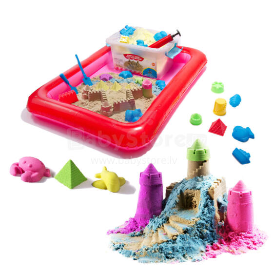 Ikonka Art.KX9511_2 Kinetic sand in a box 2kg moulds pink