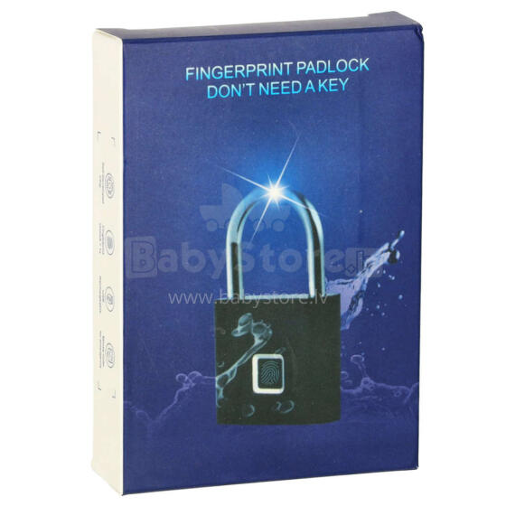 Ikonka Art.KX3852 Pirkstu nospiedumu atslēga nteligent black