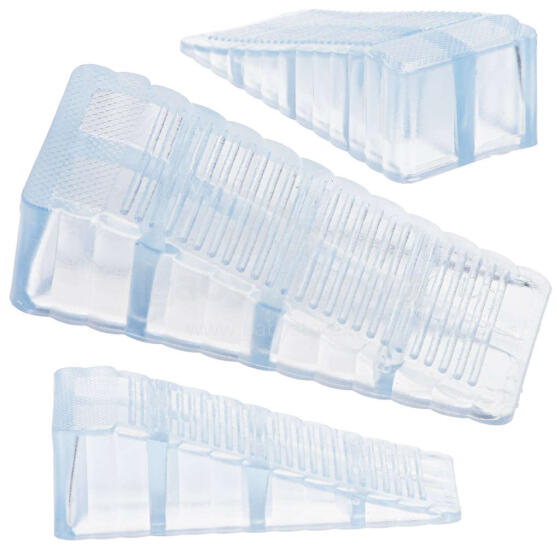 Ikonka Art.KX4924_2 Silicone door stopper wedge transparen