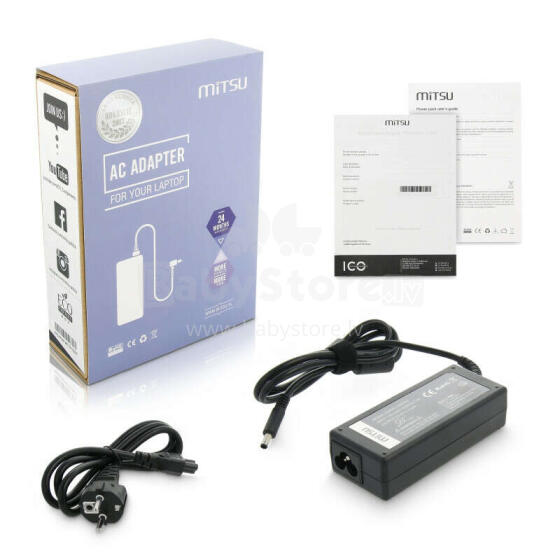 зарядное устройство для ноутбука mitsu 19,5 В 3,34 А (4,5 x 3,0 контакта) - dell