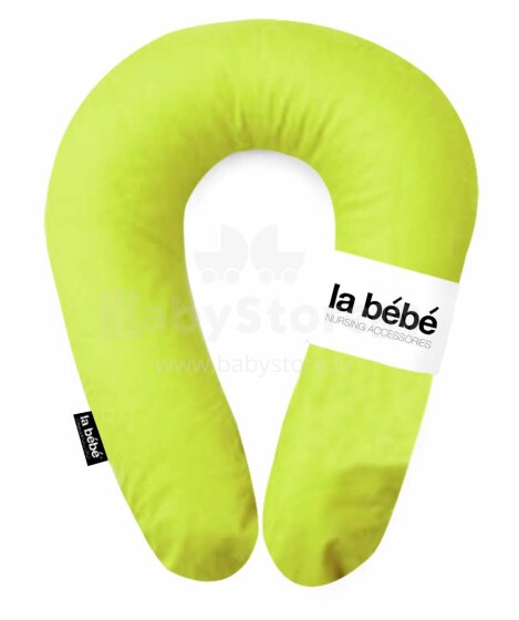 La Bebe™ Snug Cotton Nursing Maternity Pillow Art.17003 Lime Green, 20x70 cm