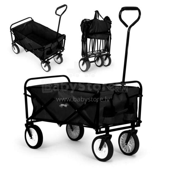 Saliekamie transporta rati Lieli pludmales dārza rati 70kg melni