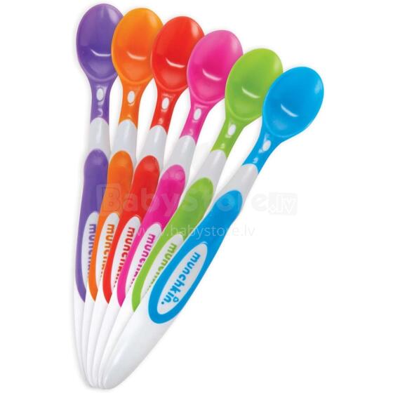 Munchkin 11003-6  Soft Tip Infant Spoon Mīkstas Karotītes
