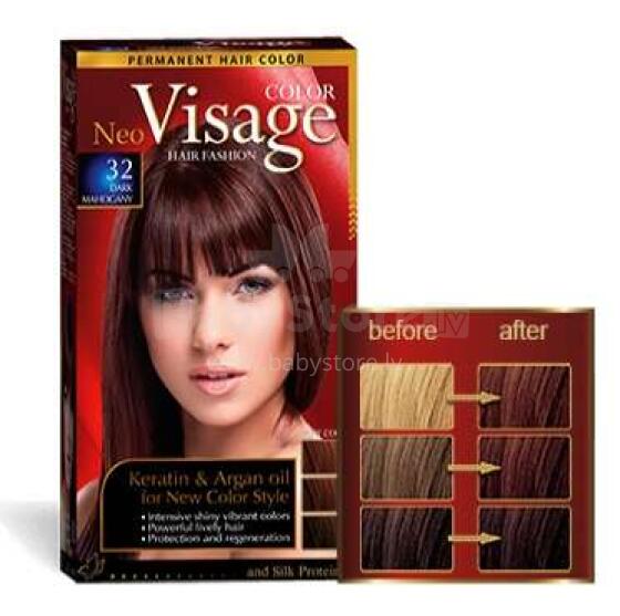 Hair Color Visage 32 Dark Mahagony