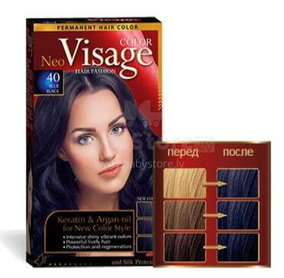 Hair Color Visage 40 Blue Black