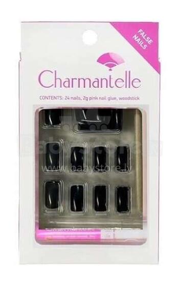 Full cover black 24 nails/2g nail glue