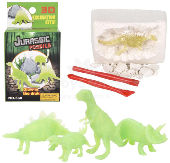 Luminiscējošo dinozauru izrakumu komplekts