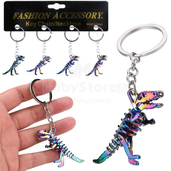 BRELOK SZKIELET DINOZAURA METAL 12 SZTUK