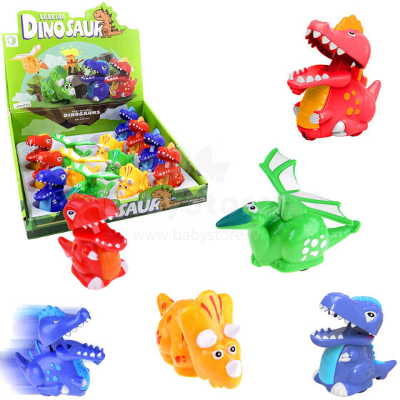 Toi Toys Dinosaur Art.A-2227  Uzvelkamā mehāniskā rotaļlieta,1 gab
