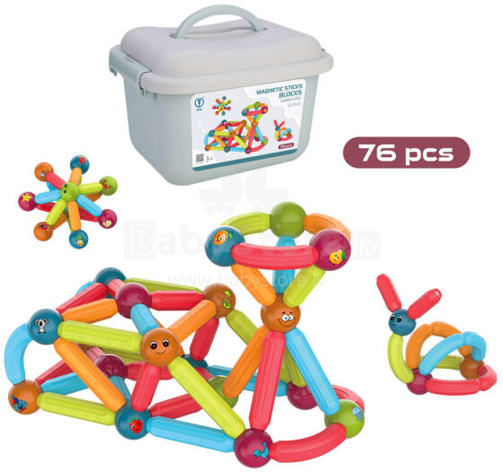 KLOCKI MAGNETYCZNE 76 ELEMENTÓW