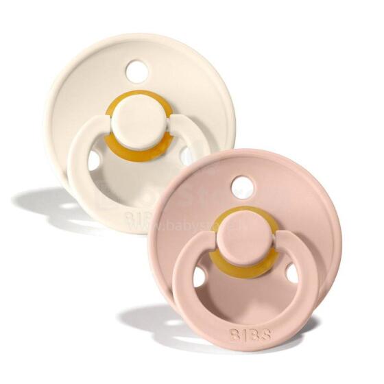 Bibs Colour Blush  Art.173740 Пустышка (соска) из 100% натурального каучука,форма вишенка 0-6 мес.(2 шт.)