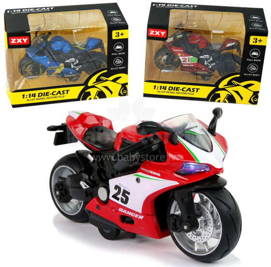 MOTOCYKL METALOWY 1:14
