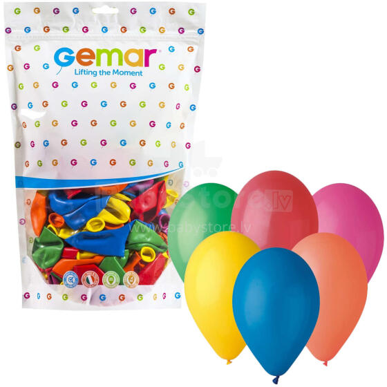 BALON PASTELOWY 10  MIX KOLORÓW 50 SZT