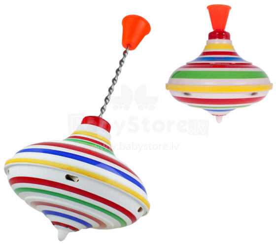 I-Toys Art.B-1767 Classic metal spinning top for kids. 15cm