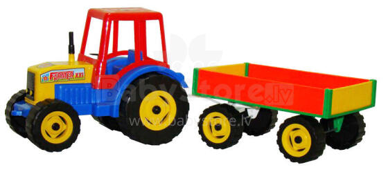 TRAKTOR FARMER Z PRZYCZEPĄ