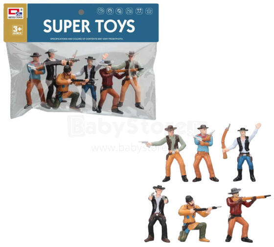 ZESTAW FIGUREK KOWBOI 6 SZTUK
