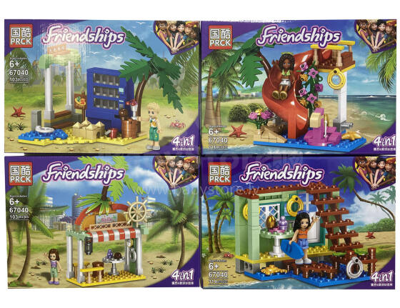 KLOCKI FRIENDSHIP 4 WZORY +100 ELEMENTÓW