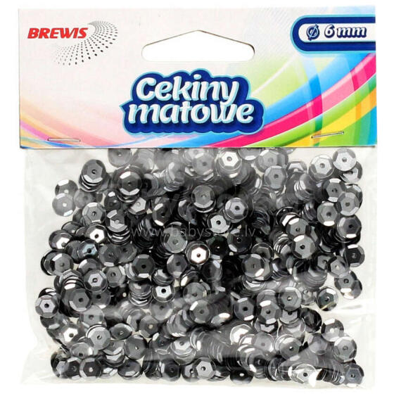 CEKINY HOLOGRAMOWE 6mm - SZARY