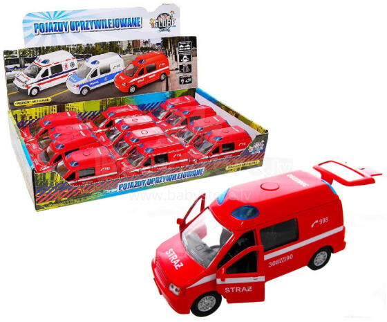 AUTO STRAŻ POŻARNA VAN Z DŹWIĘKIEM