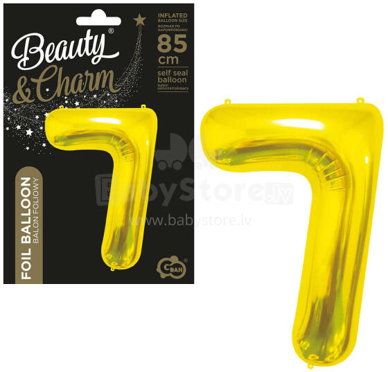 BALON FOLIOWY CYFRA 7 ZŁOTA