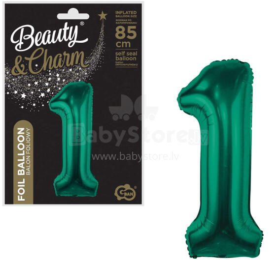 BALON FOLIOWY CYFRA 1 ZIELONA