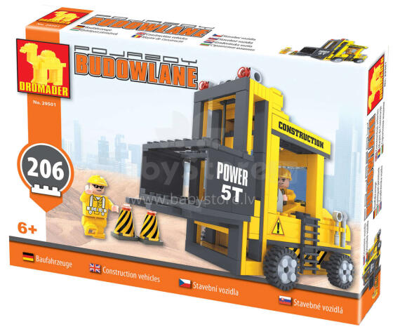 KLOCKI BUDOWLANE PODNOŚNIK 206 ELEMENTÓW