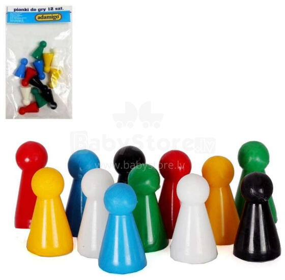 PIONKI DO GRY 2,5cm 12 SZTUK