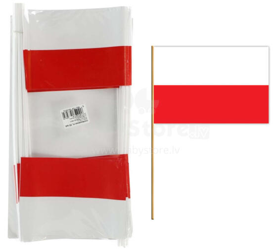 CHORĄGIEWKA FLAGA POLSKI 20 SZTUK 22x14
