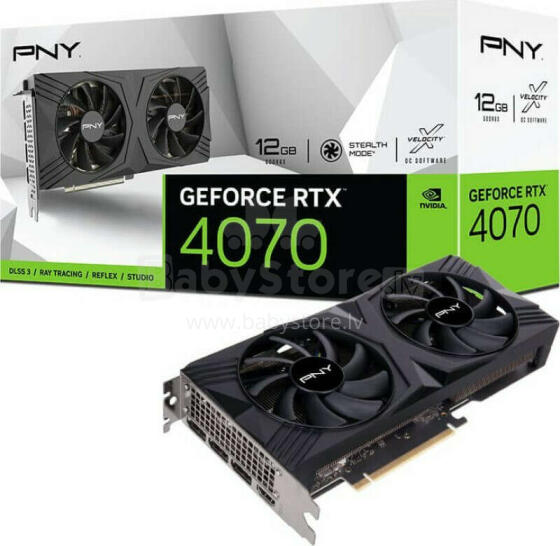 Видеокарта PNY GeForce RTX 4070 Verto 12 ГБ GDDR6X (VCG407012DFXPB1)